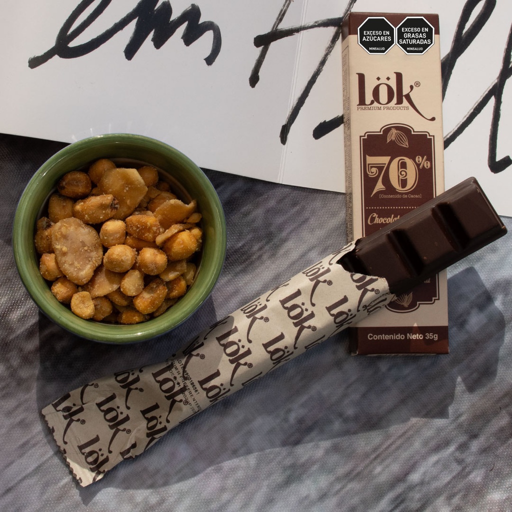 BARRA DE CHOCOLATE LOK 70 % - 35 G