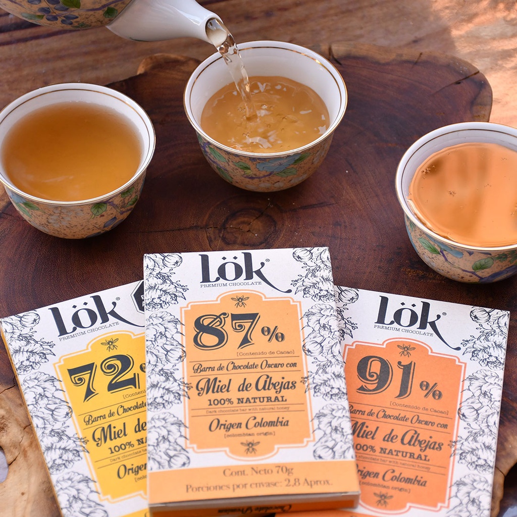 BARRA DE CHOCOLATE LOK 87% MIEL DE ABEJAS - 70 G