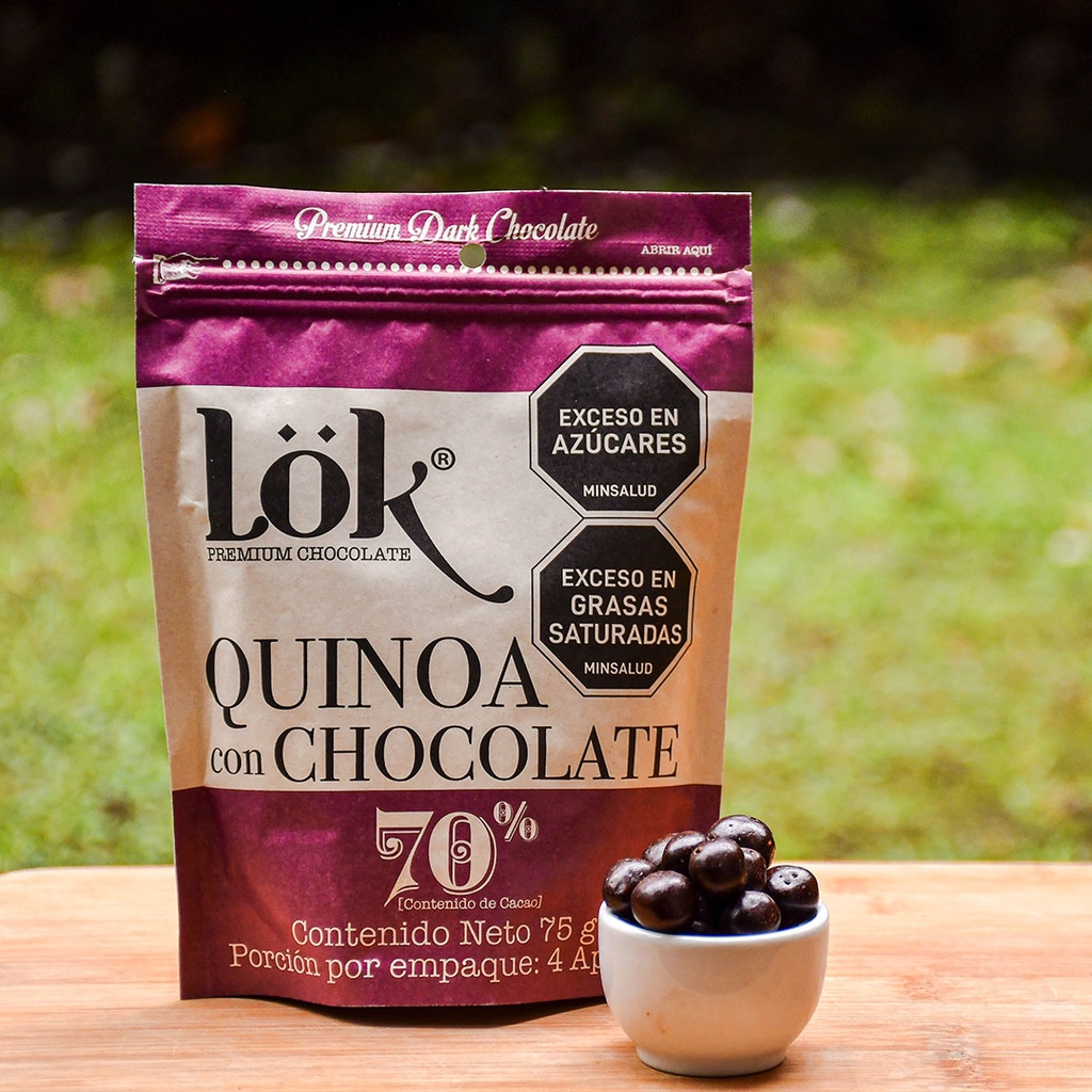 GRAGEA LOK - QUINOA CUBIERTA CON CHOCOLATE - 75 G