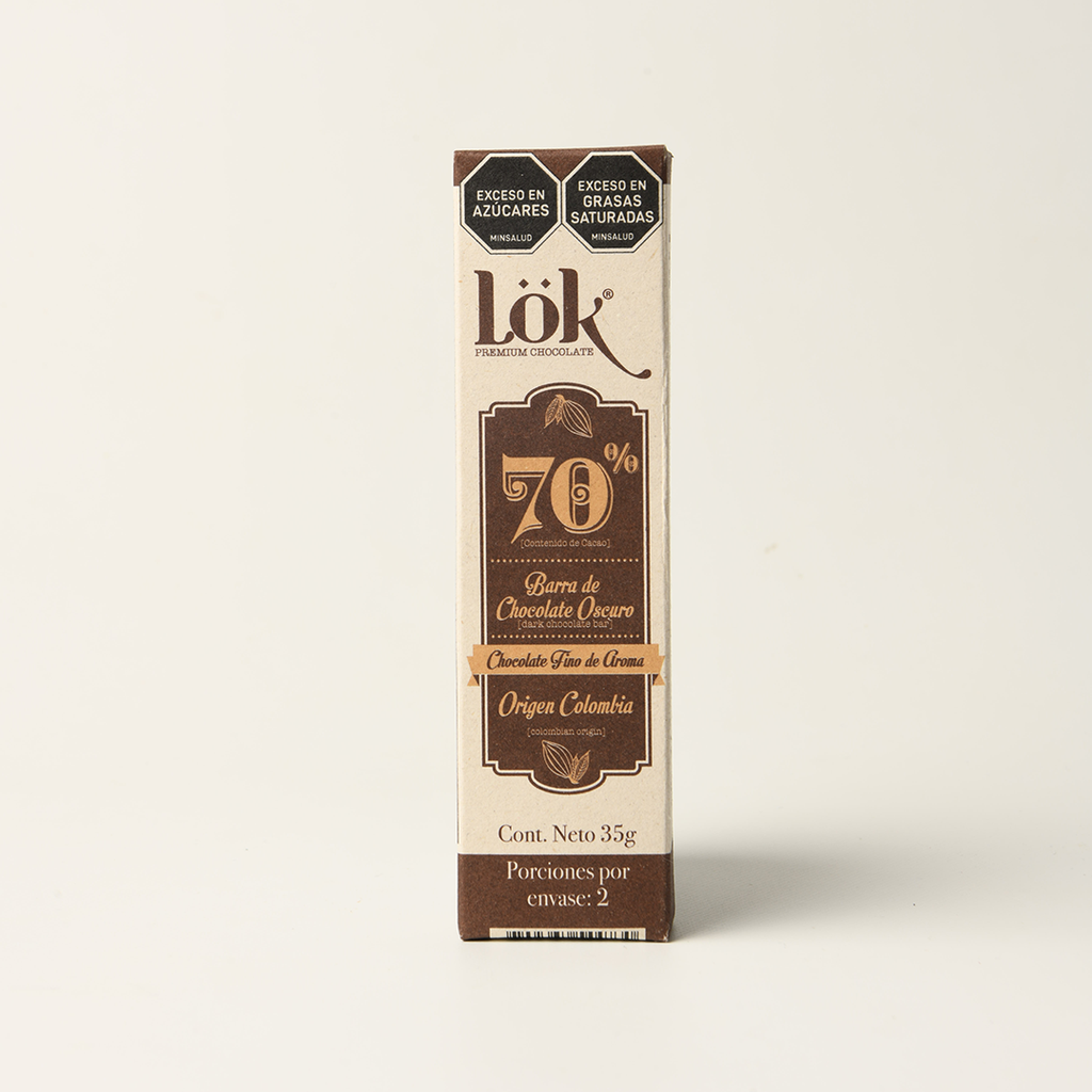 BARRA DE CHOCOLATE LOK 70 % - 35 G