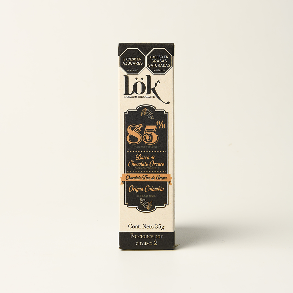 BARRA DE CHOCOLATE LOK 85% - 35 G