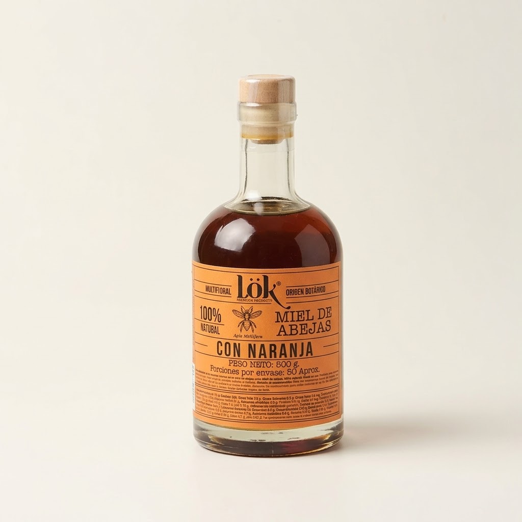 MIEL DE ABEJAS NATURAL CON NARANJA LOK - 500 G
