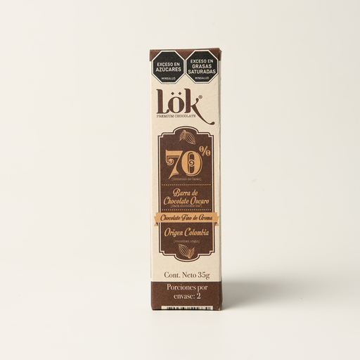 BARRA DE CHOCOLATE LOK 70 % - 35 G