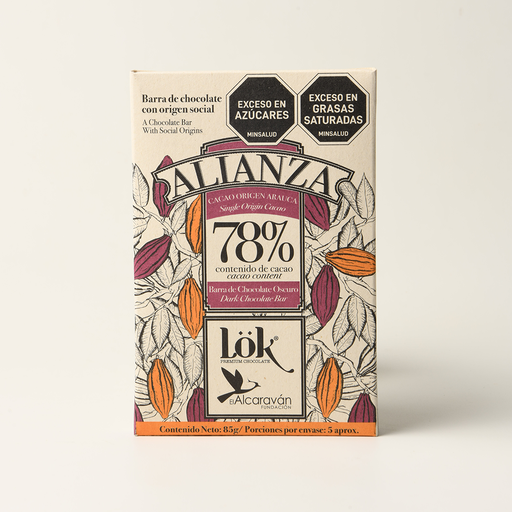 BARRA DE CHOCOLATE ALIANZA 78% - 85 G