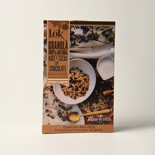 GRANOLA DE NIBS CON CHOCOLATE LOK - 350 G